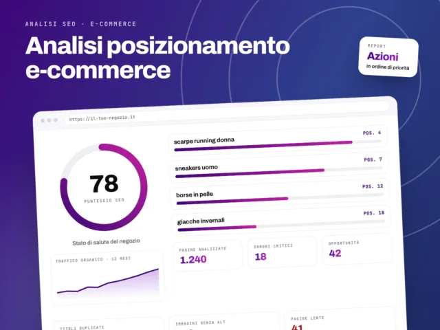 Analisi posizionamento e-commerce - servizio S.C.F. Group