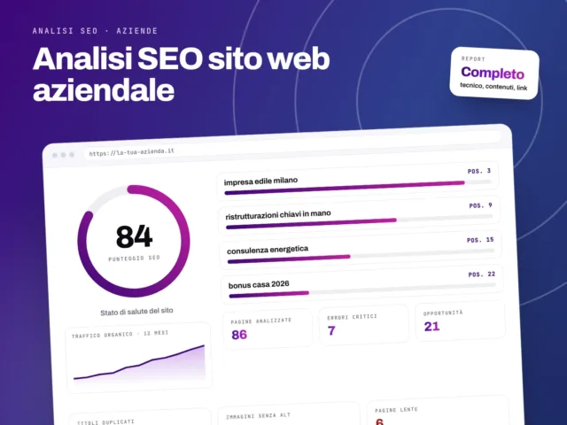 Analisi SEO sito web aziendale - servizio S.C.F. Group