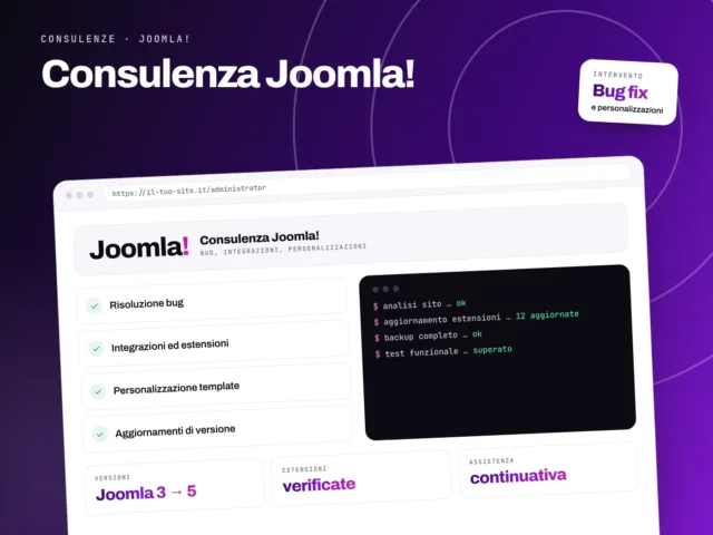 Consulenza Joomla! - servizio S.C.F. Group