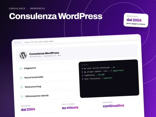 Consulenza WordPress - servizio S.C.F. Group