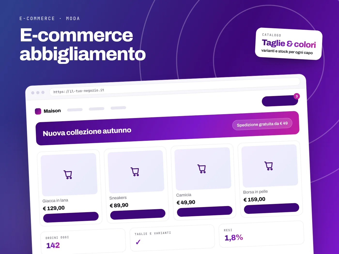 E-commerce abbigliamento - servizio S.C.F. Group