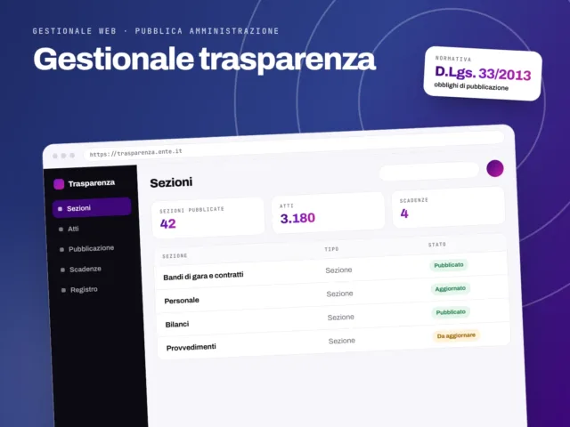 Gestionale Trasparenza - servizio S.C.F. Group