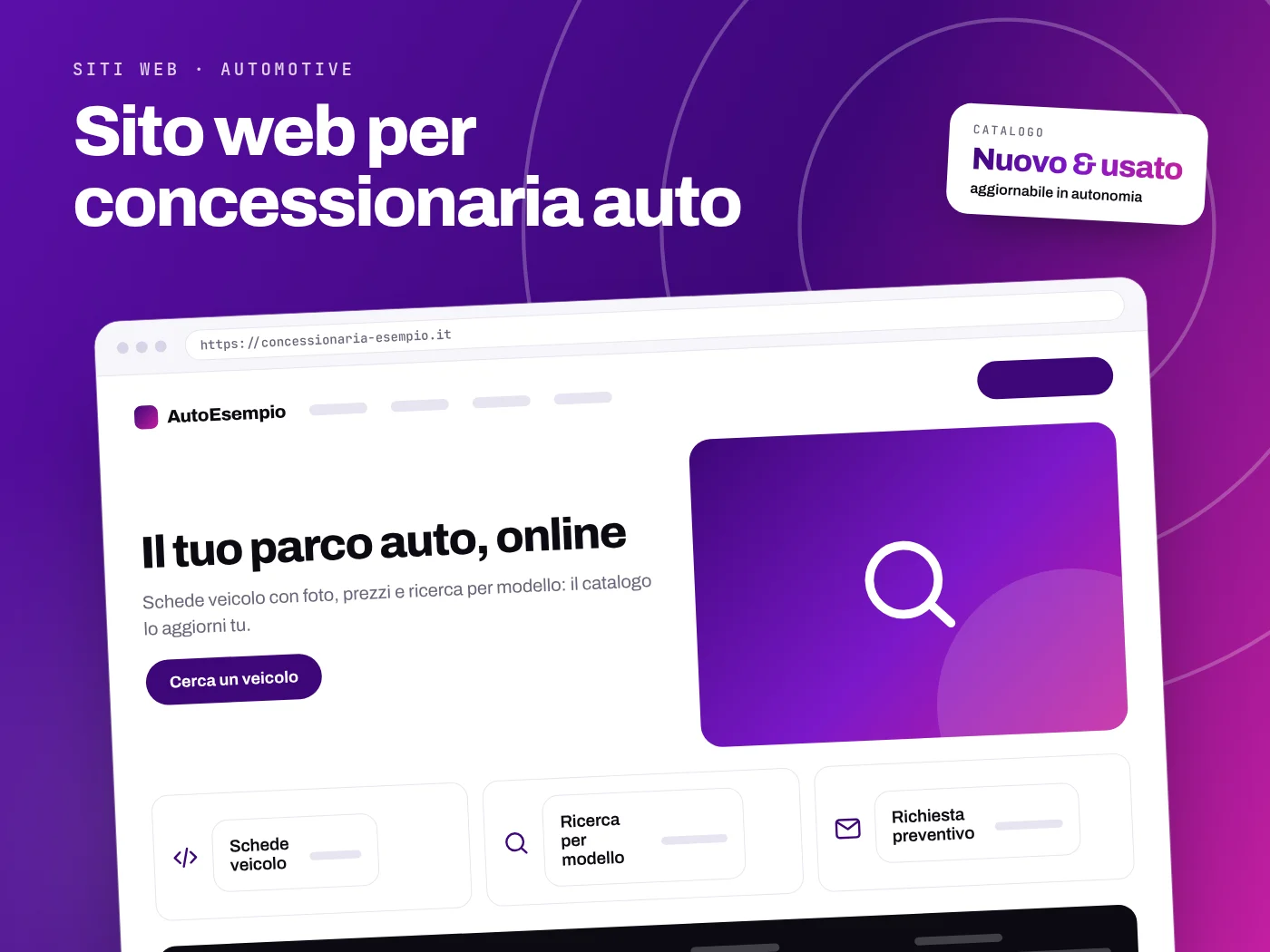 Sito Web per Concessionaria auto - servizio S.C.F. Group