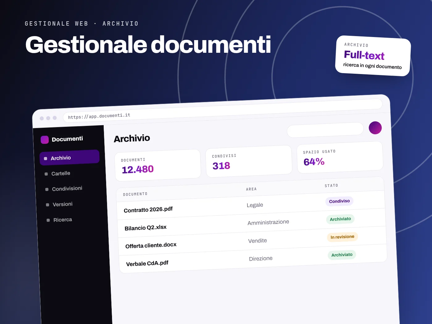 Gestionale documenti - servizio S.C.F. Group