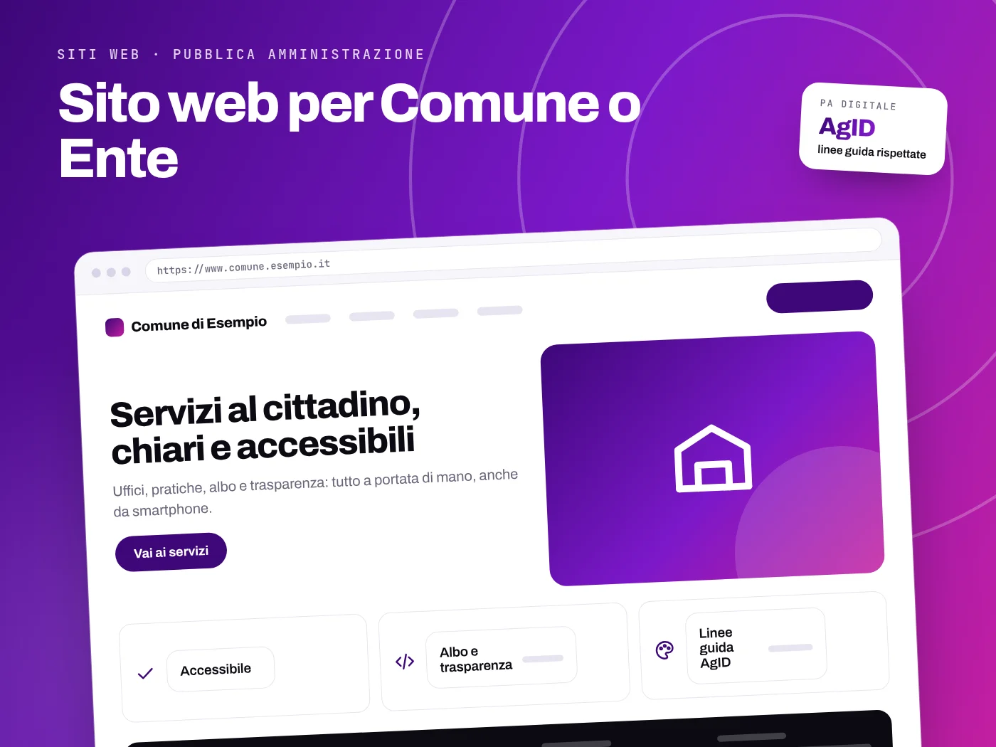 Sito Web Comune o Ente - servizio S.C.F. Group