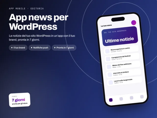 App news per WordPress - servizio S.C.F. Group