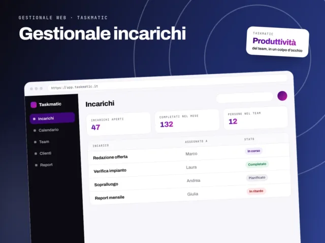 Gestionale incarichi - servizio S.C.F. Group