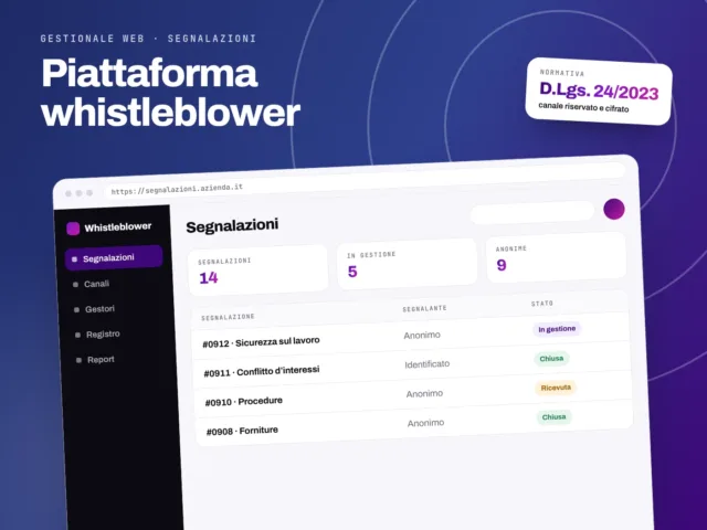 Piattaforma Whistleblower - servizio S.C.F. Group