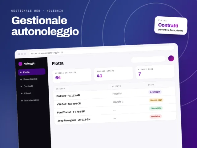 Gestionale Autonoleggio - servizio S.C.F. Group
