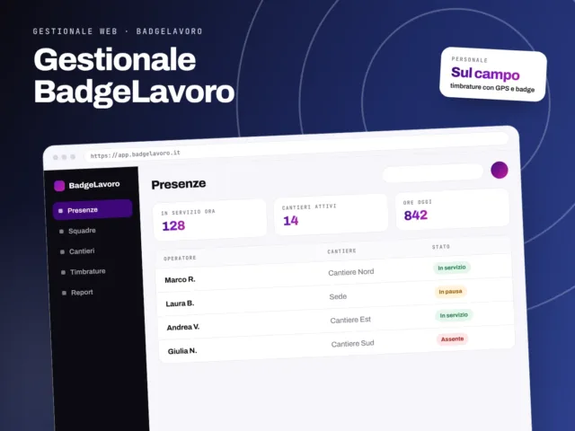 Gestionale BadgeLavoro - servizio S.C.F. Group