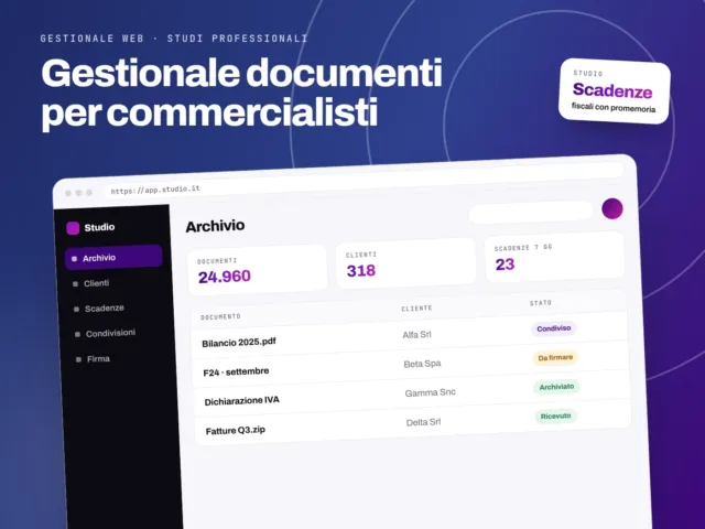 Gestionale documenti per commercialisti - servizio S.C.F. Group