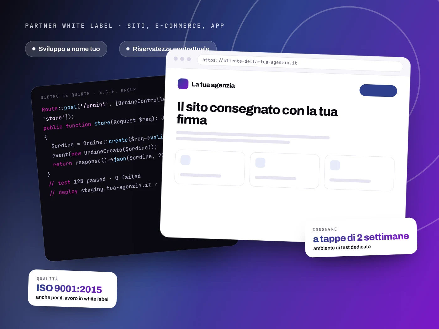 Partner white label per lo sviluppo di siti web, e-commerce e app: consegna a nome della tua agenzia
